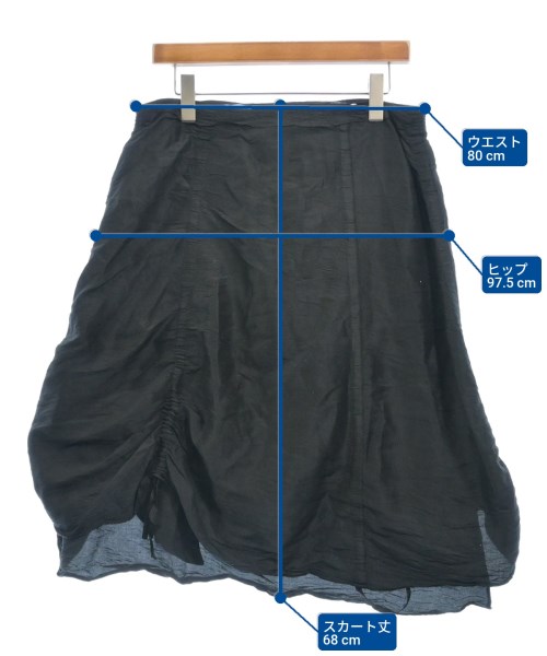 VERSACE（ヴェルサーチ）ひざ丈スカート 黒 サイズ:32(XXS位) レディース/2200630146125