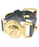 VERSACE（ヴェルサーチ）ブレスレット・バングル 黒 サイズ:- レディース/2200700970100