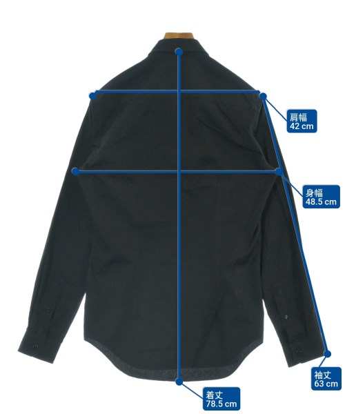 VERSACE（ヴェルサーチ）カジュアルシャツ 黒 サイズ:37(XS位) メンズ/2200656235087