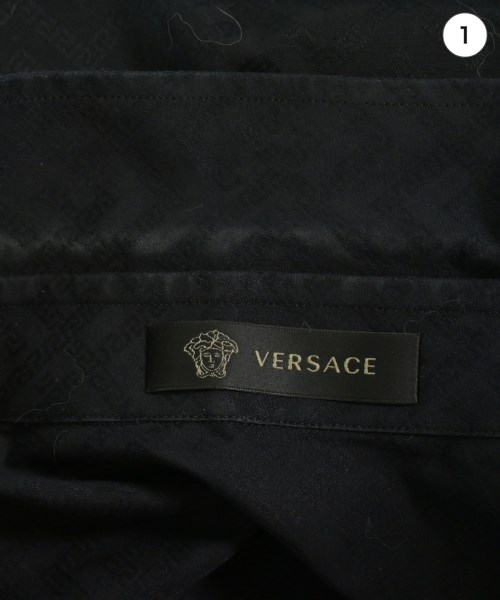 VERSACE（ヴェルサーチ）カジュアルシャツ 黒 サイズ:37(XS位) メンズ/2200656235087