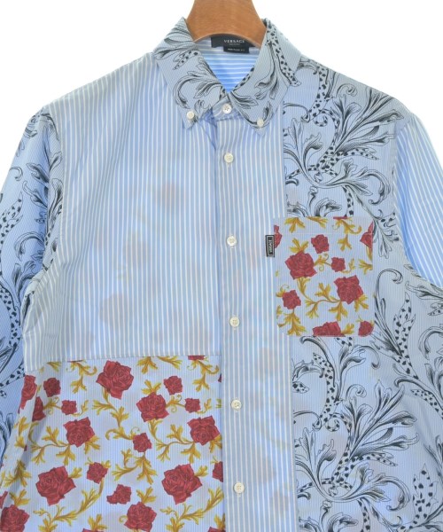 VERSACE（ヴェルサーチ）カジュアルシャツ 青 サイズ:37(XS位) メンズ/2200656235094