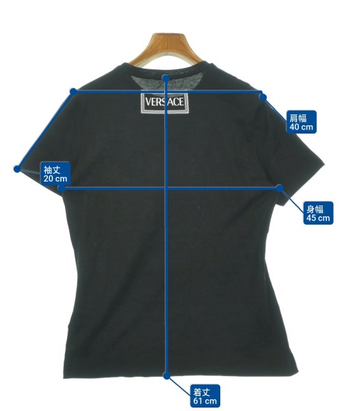 VERSACE（ヴェルサーチ）Tシャツ・カットソー 黒 サイズ:40(M位) レディース/2200662183020