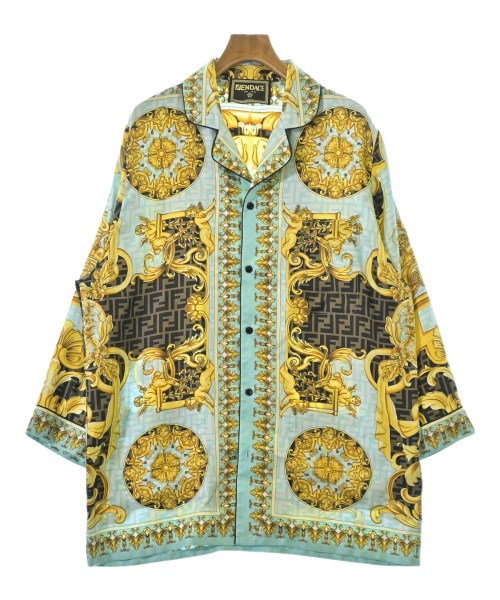 VERSACE(ヴェルサーチ)カジュアルシャツ 青 サイズ:8(XXL位)/2200651951166