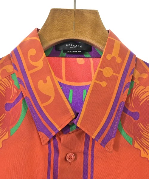VERSACE（ヴェルサーチ）カジュアルシャツ オレンジ サイズ:56(XXXL位) メンズ/2200651951173