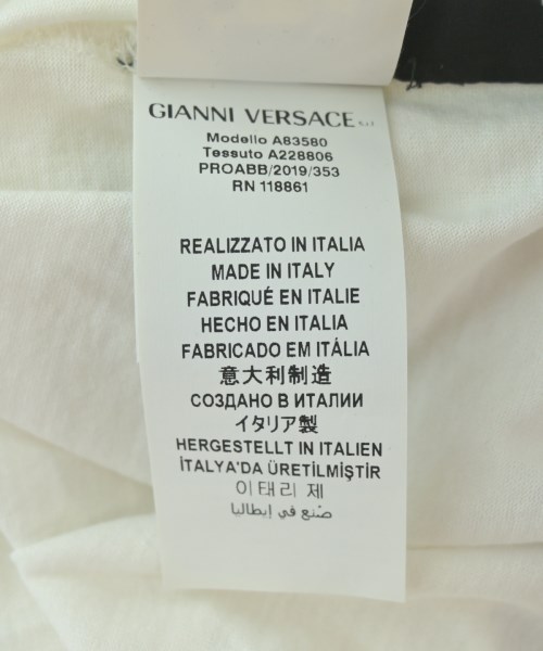 VERSACE（ヴェルサーチ）Tシャツ・カットソー 白 サイズ:M メンズ/2200705681049