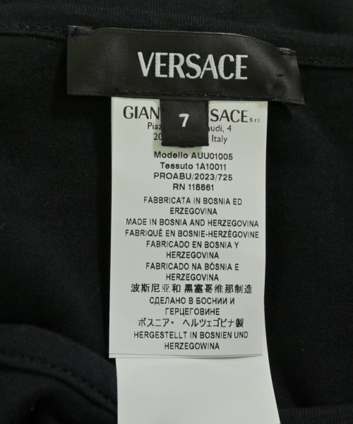 VERSACE（ヴェルサーチ）Tシャツ・カットソー 黒 サイズ:7(L位) メンズ/2200709936039