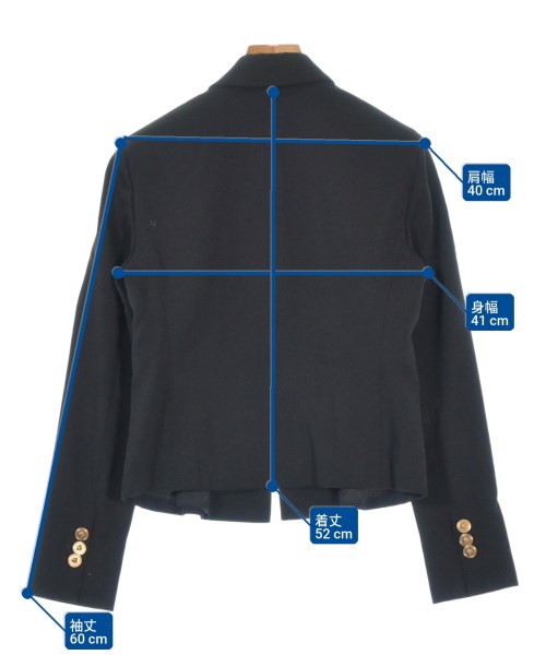 VERSACE（ヴェルサーチ）テーラードジャケット 黒 サイズ:38(S位) レディース/2200663885015