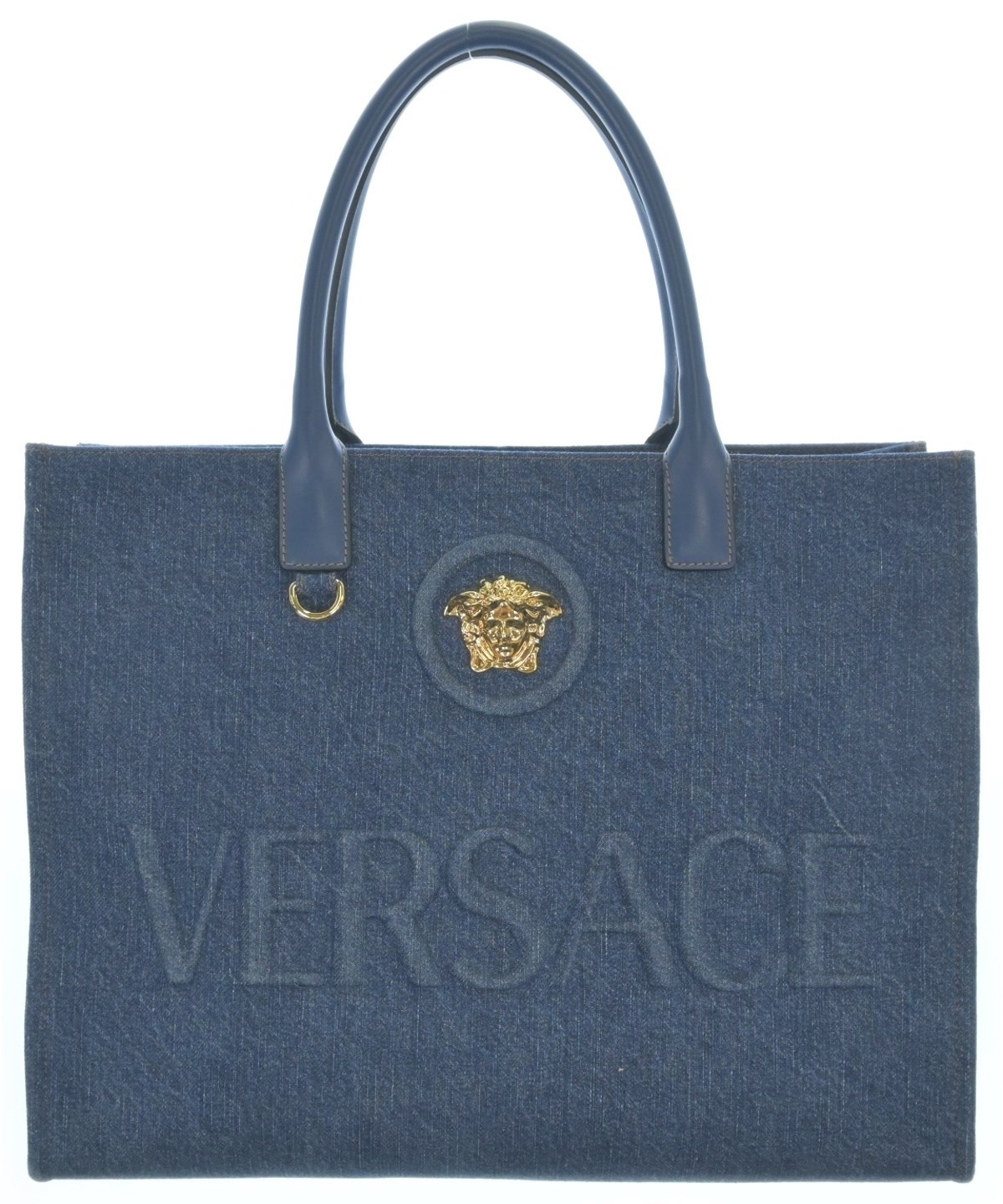 VERSACE（ヴェルサーチ）トートバッグ 紺 サイズ:LARGE レディース