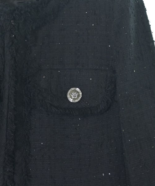 VERSACE（ヴェルサーチ）ノーカラージャケット 黒 サイズ:38(S位) レディース/2200729418126