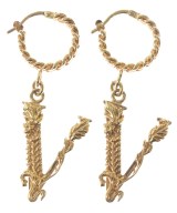 VERSACE（ヴェルサーチ）ピアス ゴールド サイズ:- レディース/2200726099250