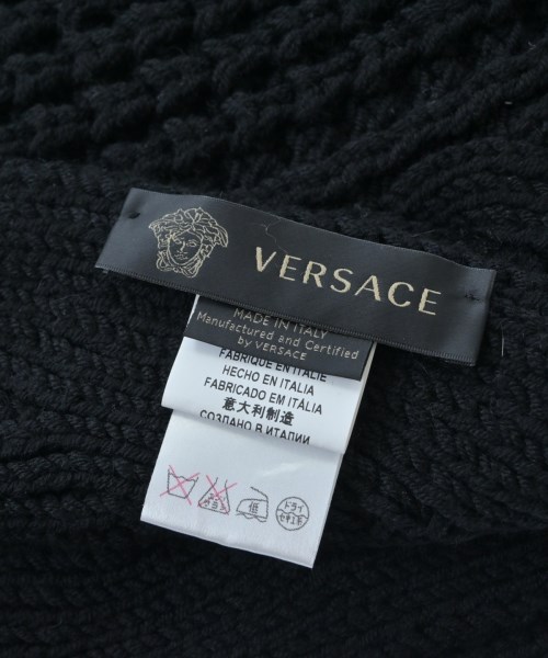 VERSACE（ヴェルサーチ）マフラー 黒 サイズ:- メンズ/2200688674151
