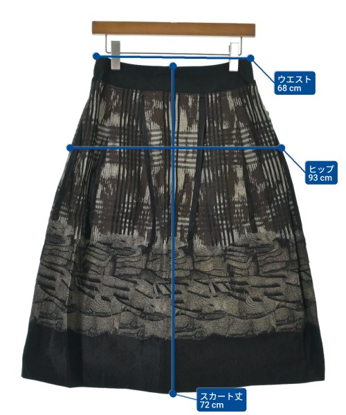 HIROKO KOSHINO（ヒロコ　コシノ）ロング・マキシ丈スカート グレー サイズ:38(S位) レディース/2200640041014