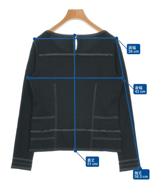 HIROKO KOSHINO（ヒロコ　コシノ）Tシャツ・カットソー 黒 サイズ:38(S位) レディース/2200640294083