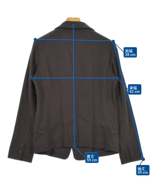 HIROKO KOSHINO（ヒロコ　コシノ）カジュアルジャケット 茶 サイズ:38(S位) レディース/2200628416025