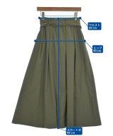HIROKO KOSHINO（ヒロコ　コシノ）ロング・マキシ丈スカート カーキ サイズ:38(S位) レディース/2200609491072