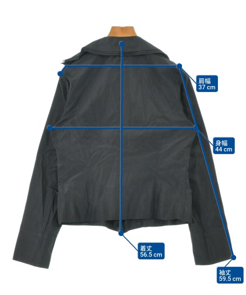 HIROKO KOSHINO（ヒロコ　コシノ）カジュアルジャケット 黒 サイズ:38(S位) レディース/2200612119055