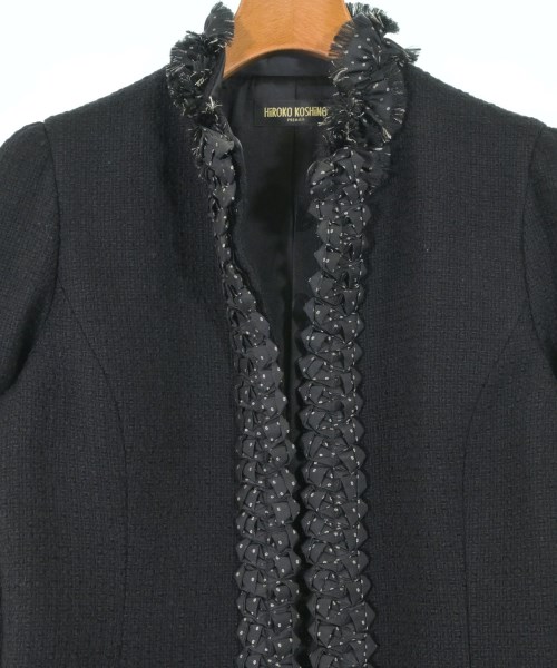 HIROKO KOSHINO（ヒロコ　コシノ）ノーカラージャケット 黒 サイズ:-(M位) レディース/2200612119079