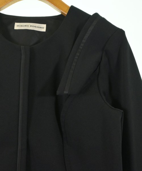 HIROKO KOSHINO（ヒロコ　コシノ）ノーカラージャケット 黒 サイズ:38(S位) レディース/2200612119086
