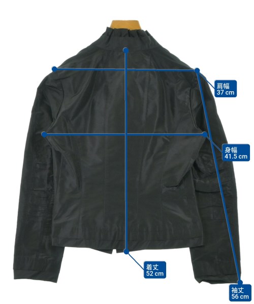 HIROKO KOSHINO（ヒロコ　コシノ）カジュアルジャケット 黒 サイズ:38(S位) レディース/2200612119093