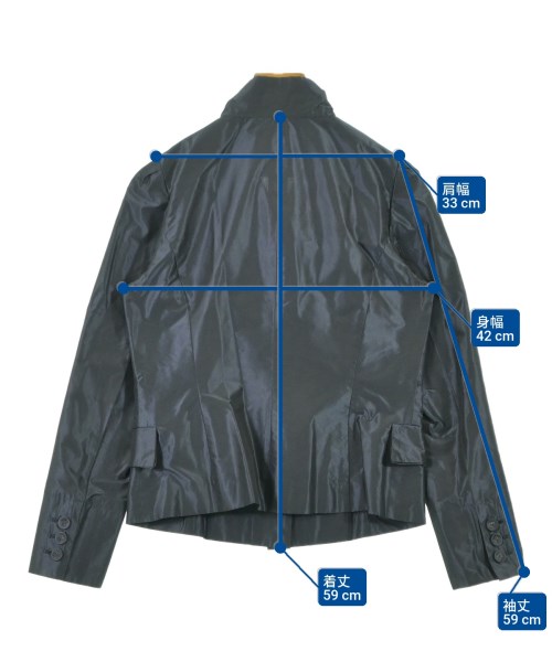 HIROKO KOSHINO（ヒロコ　コシノ）テーラードジャケット 青 サイズ:38(S位) レディース/2200612119109