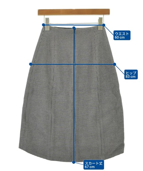 HIROKO KOSHINO（ヒロコ　コシノ）ひざ丈スカート 黒 サイズ:36(XS位) レディース/2200612119154