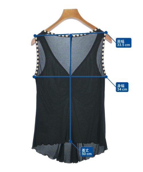 HIROKO KOSHINO（ヒロコ　コシノ）ノースリーブ 黒 サイズ:38(S位) レディース/2200612119246