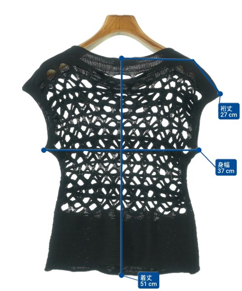 HIROKO KOSHINO（ヒロコ　コシノ）ベスト/ノースリーブ 黒 サイズ:9(M位) レディース/2200612119260