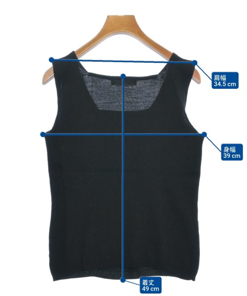HIROKO KOSHINO（ヒロコ　コシノ）ベスト/ノースリーブ 黒 サイズ:38(S位) レディース/2200612119284
