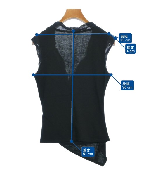 HIROKO KOSHINO（ヒロコ　コシノ）ノースリーブ 黒 サイズ:38(S位) レディース/2200612119314