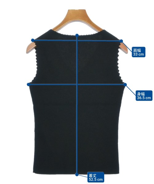 HIROKO KOSHINO（ヒロコ　コシノ）ベスト/ノースリーブ 黒 サイズ:38(S位) レディース/2200612119338