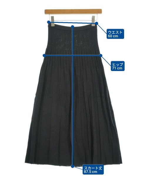 HIROKO KOSHINO（ヒロコ　コシノ）ロング・マキシ丈スカート グレー サイズ:9(M位) レディース/2200612119567