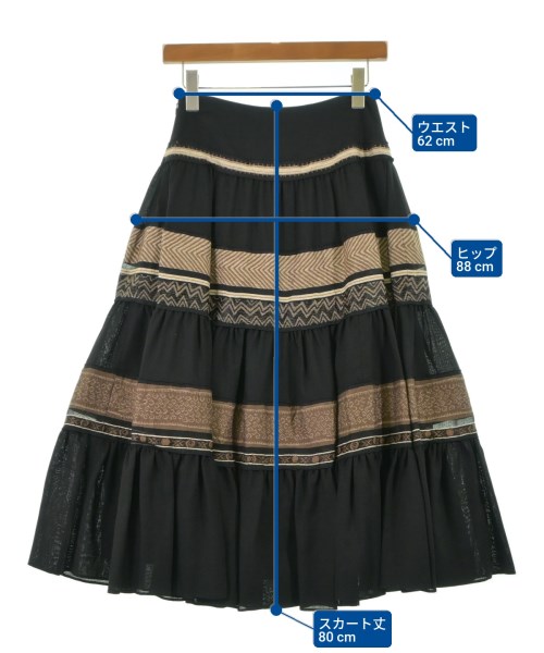 HIROKO KOSHINO（ヒロコ　コシノ）ロング・マキシ丈スカート 黒 サイズ:38(S位) レディース/2200612119574