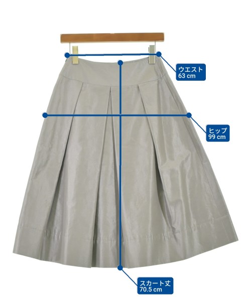 HIROKO KOSHINO（ヒロコ　コシノ）ひざ丈スカート グレー サイズ:38(S位) レディース/2200612119635