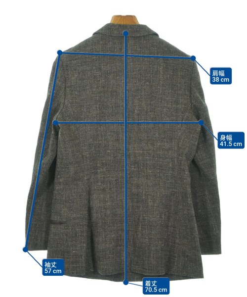 HIROKO KOSHINO（ヒロコ　コシノ）テーラードジャケット グレー サイズ:36(XS位) レディース/2200669012057