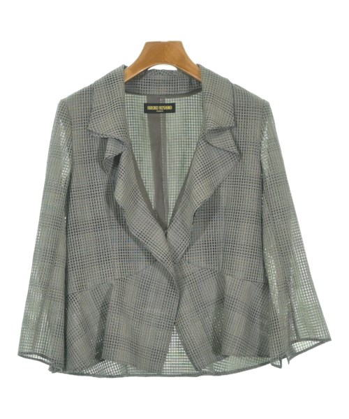 HIROKO KOSHINO(ヒロコ　コシノ)カジュアルジャケット 黒 サイズ:38(S位)/2200669012279