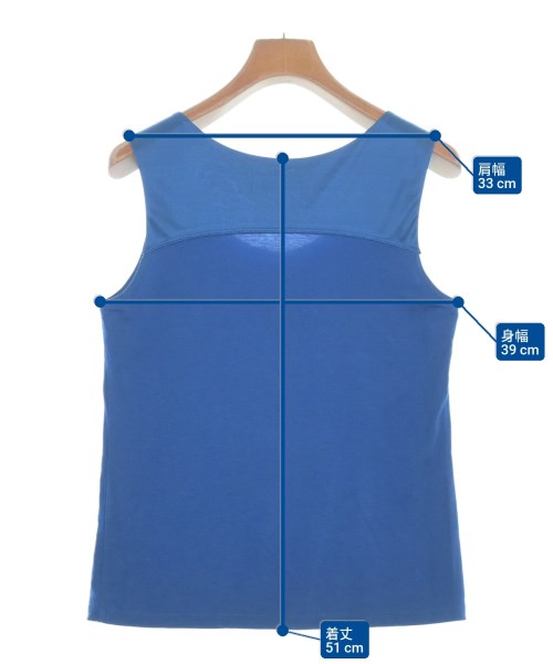 HIROKO KOSHINO（ヒロコ　コシノ）タンクトップ 青 サイズ:38(S位) レディース/2200669012309