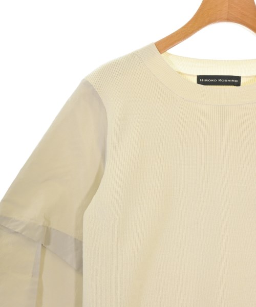 HIROKO KOSHINO（ヒロコ　コシノ）ニット・セーター 白 サイズ:38(S位) レディース/2200678015100