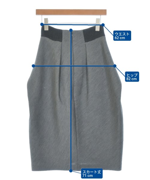 HIROKO KOSHINO（ヒロコ　コシノ）ロング・マキシ丈スカート グレー サイズ:38(S位) レディース/2200649503568