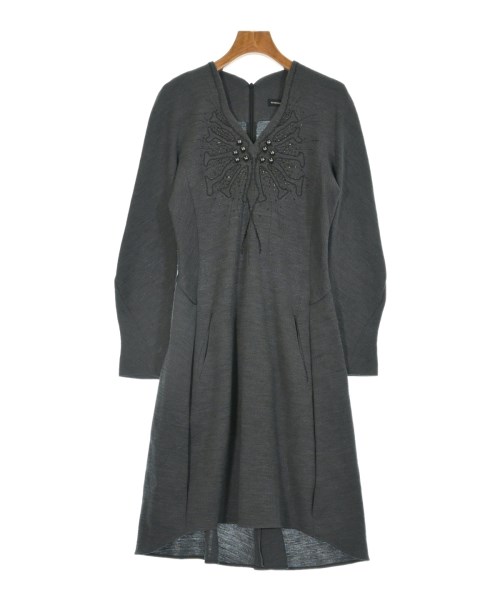 HIROKO KOSHINO(ヒロコ　コシノ)ワンピース グレー サイズ:38(S位)/2200649503582
