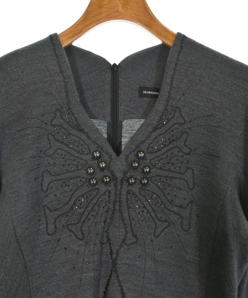 HIROKO KOSHINO（ヒロコ　コシノ）ワンピース グレー サイズ:38(S位) レディース/2200649503582