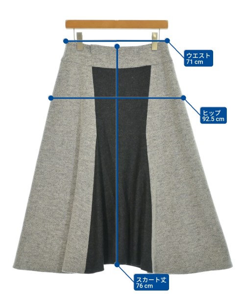 HIROKO KOSHINO（ヒロコ　コシノ）ロング・マキシ丈スカート グレー サイズ:38(S位) レディース/2200649503698