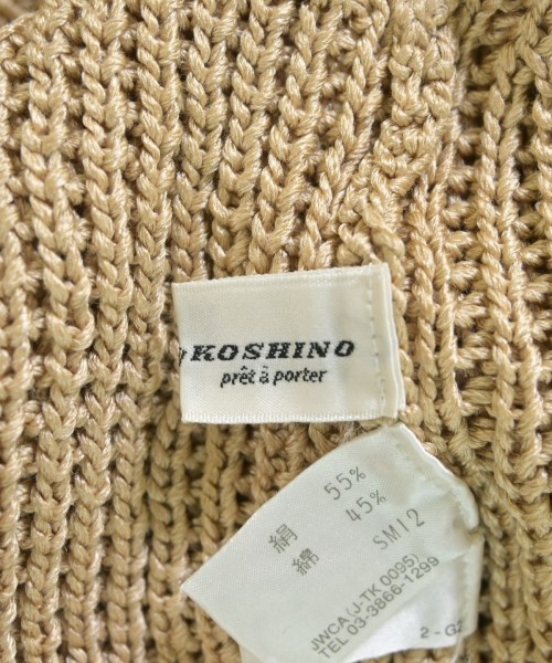 HIROKO KOSHINO（ヒロコ　コシノ）ニット・セーター ベージュ サイズ:9(M位) レディース/2200641068034