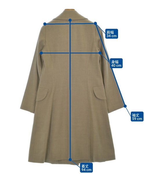 HIROKO KOSHINO（ヒロコ　コシノ）チェスターコート ベージュ サイズ:38(S位) レディース/2200665389016