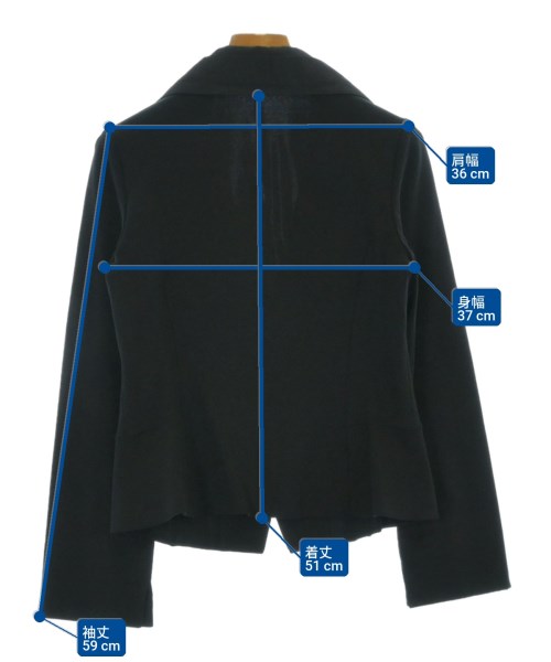 HIROKO KOSHINO（ヒロコ　コシノ）ジャケット 黒 サイズ:38(S位) レディース/2200665389030