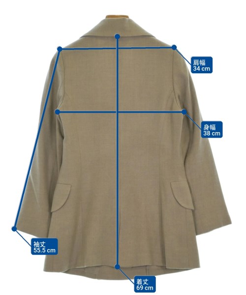 HIROKO KOSHINO（ヒロコ　コシノ）ジャケット ベージュ サイズ:38(S位) レディース/2200665389047