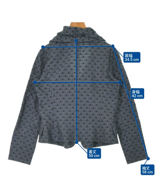 HIROKO KOSHINO（ヒロコ　コシノ）カジュアルジャケット グレー サイズ:38(S位) レディース/2200665389061