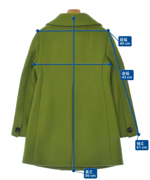 J&M DAVIDSON（ジェイアンドエム　デビッドソン）ピーコート 緑 サイズ:10(M位) レディース/2200638204018