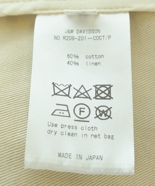 J&M DAVIDSON（ジェイアンドエム　デビッドソン）チェスターコート ベージュ サイズ:6(S位) レディース/2200694704019
