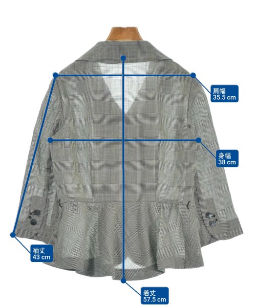 HANAE MORI（ハナエ　モリ）カジュアルジャケット 黒 サイズ:38(S位) レディース/2200629376038