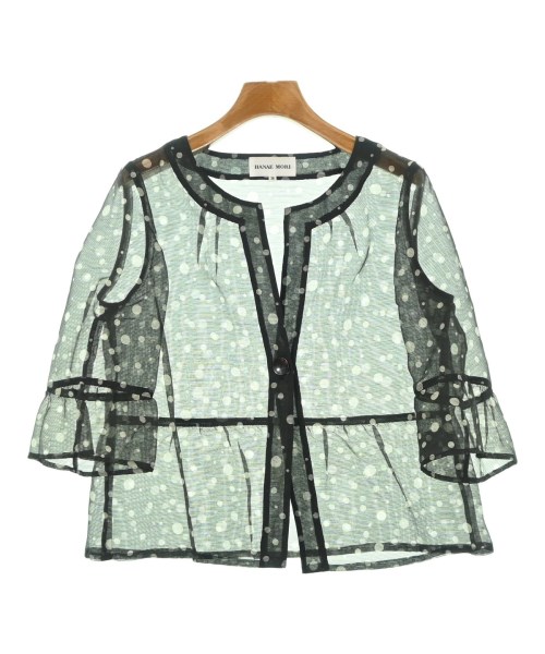 HANAE MORI(ハナエ　モリ)ブラウス 黒 サイズ:38(S位)/2200693901129